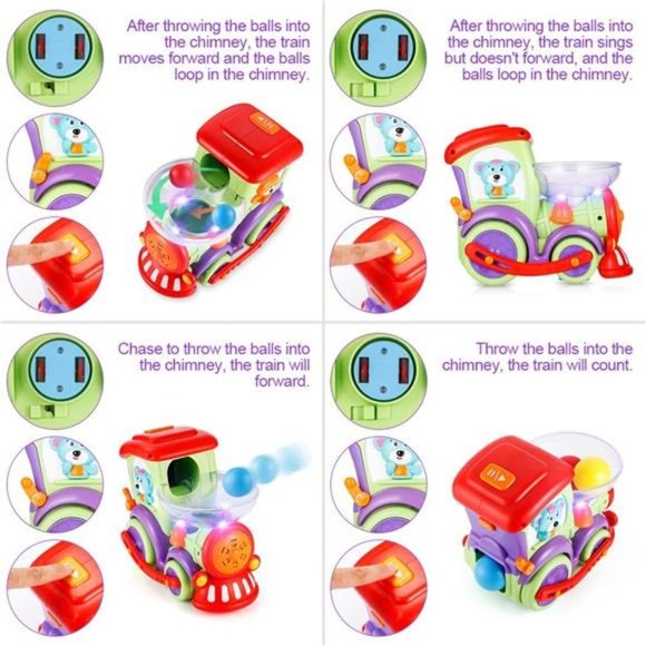 Toddler Train Toys Age 1-2 - Baby Car Toys 18 Months+ with Drop Balls - Picture 6 of 7